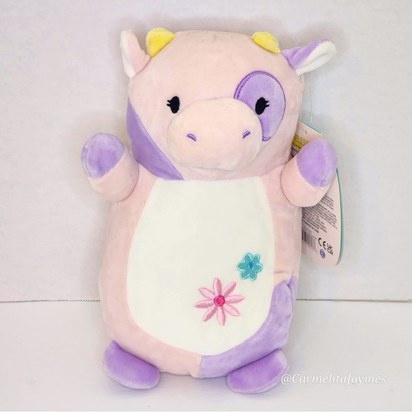 PATTY 🐄 Purple And Pink Hugmee Cow 2022 Original Squishmallow By Kellytoy NWT - Picture 1 of 8